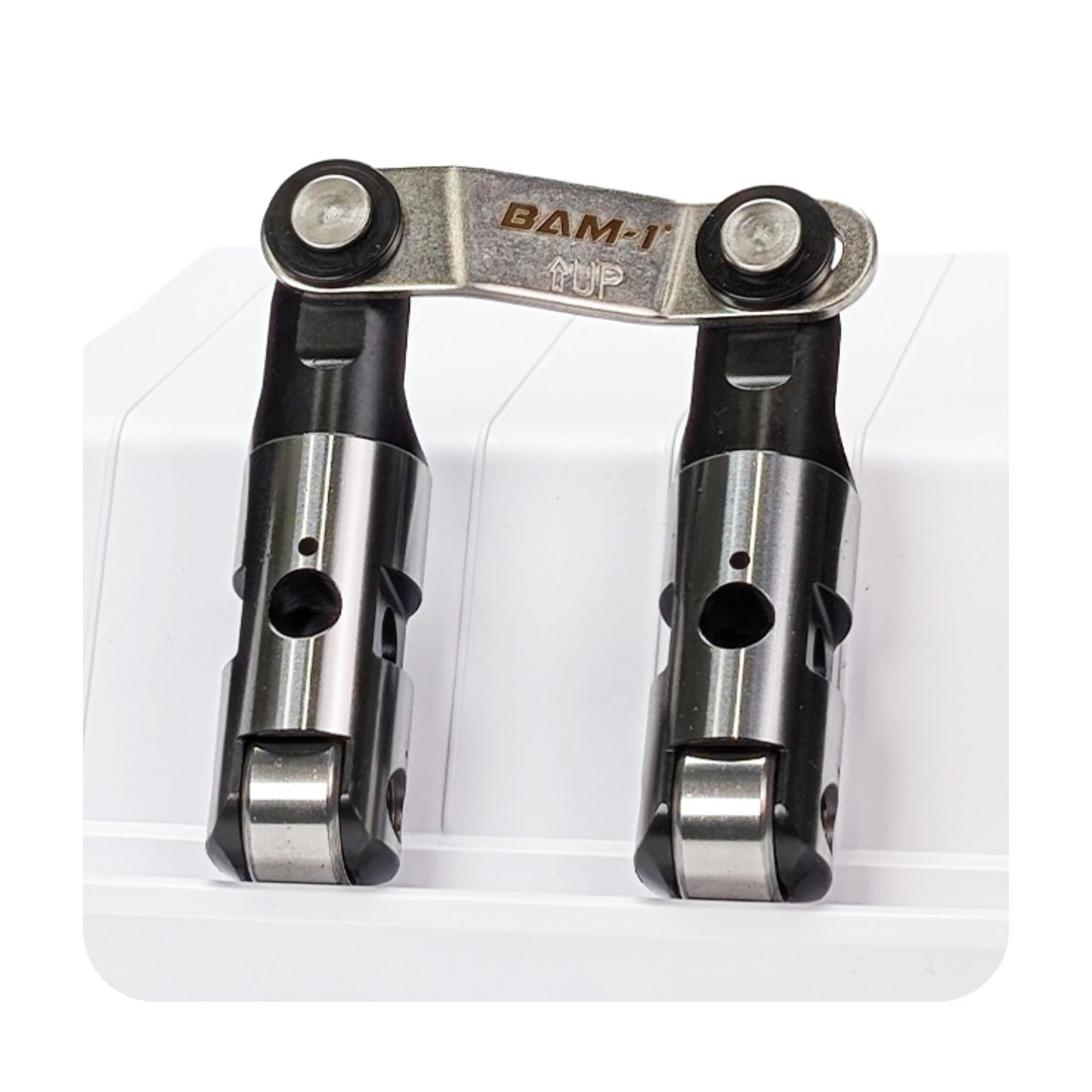 BAM Roller Lifters .842" – BBC V8 396-572, 0.300" Tall, Intake O/S .180" Left & Right, Steel DLC Bushing